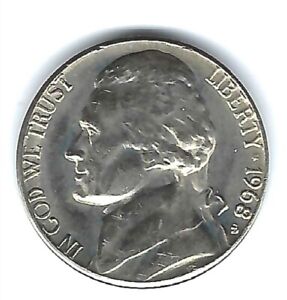 1968-S Uncirculated  Business Strike Jefferson Nickel Five Cent Coin!