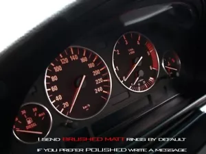 Per Bmw X5 E53 99-05 Anelli in alluminio spazzolato per il quadro strumenti x4 - Foto 1 di 10