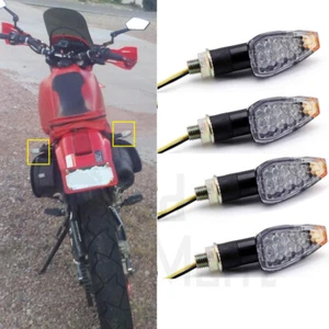 4x Motorcycle LED Turn Signal Indicator Blinker Amber Lights For Harley Yamaha - Bild 1 von 9