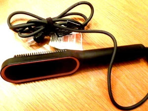 Hair Straightening Brush/Comb & Flat Iron In One, Fast Heating Duel Voltage Tymo - Picture 1 of 4