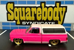 Custom M2 1973 Chevrolet Cheyenne Pink & White 3d Resin Wheels - Picture 1 of 4