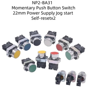 2×22mm Power Supply Jog start Self-reset Momentary Push Button Switch NP2-BA31 - Picture 1 of 17