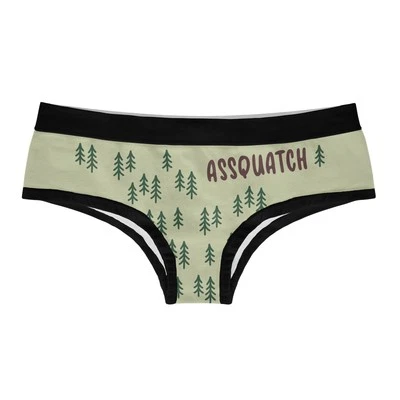 Womens Assquatch Panties Funny Bikini Brief Sassquatch Bigfoot Butt Graphic Cool - Image 1 of 4