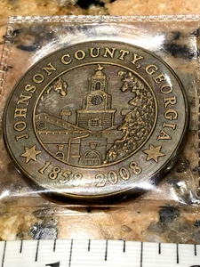 Johnson County Georgia Wrightsville Tennille Railroad Bronze Münze Medaille GA 1858 - Bild 1 von 3
