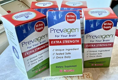 PREVAGEN EXTRA STRENGTH 20mg - 60 Count - 5 PACKS  - SEALED - Image 1 of 2