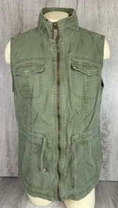 Merona Vest Jacket Full Zip Lite Weight 100% Cotton Women’s Size Medium - Picture 1 of 15