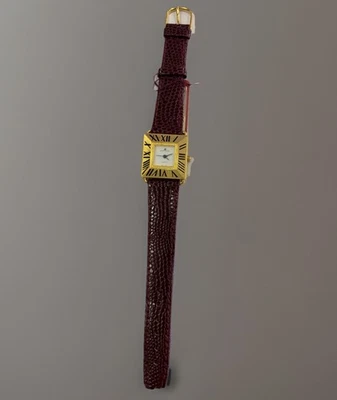 RELOJ VINTAGE ESTILO TANQUE CARTIER ART DECO AÑOS 50 SIN MARCA EN MUY BUENA CONDICIÓN CORREA NUEVA Y Batte Foto 1 de 3