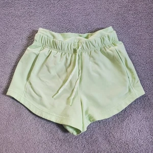 Lululemon Shorts Womens 4 Green Terry Cotton Inner Glow 3" Running LW7BDRS - Picture 1 of 10