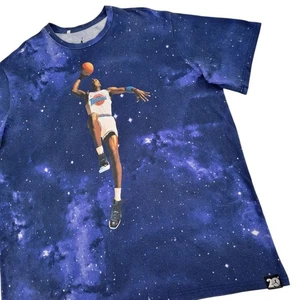 Jordan Used 20th Space Jam Tune Squad T Shirt Mens 3XL XXXL Purple Stars Jumpman - Picture 1 of 19