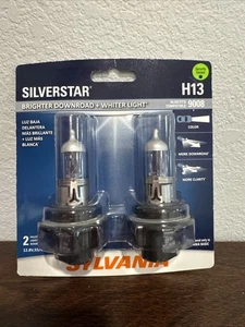 NEW - Sylvania Silverstar H13 Pair Set High Performance Headlight 2 Bulbs - Picture 1 of 2