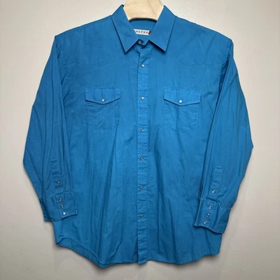 Roper Shirt Mens 3XL Western Pearl Snap Long Sleeve Button Classic Rodeo Cowboy - Image 1 of 4