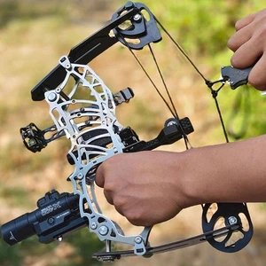 13" Mini Compound Bogen Pfeil 15-32lb Einstellbare Bogenschießen Jagdbogen RH LH - Picture 1 of 32