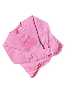 RARE Vintage 1997 Embroidered Pink Mattel Barbie Sweatshirt Girls Size 5 - Picture 1 of 7