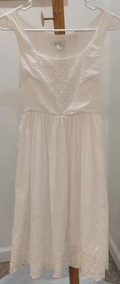 Vintage Y2K Boho Cottagecore Delia's White Eyelet Cotton Sundress Woman's 00 - Image 1 of 4