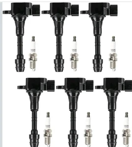 6 Pack Ignition Coil & Iridium Spark Plug For 2005-2019 Nissan Frontier 4.0L V6 - Picture 1 of 7