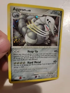 Pokemon TCG 1/123 Aggron Mysterious Treasures Holo Rare Card Nintendo 2009 - Picture 1 of 2