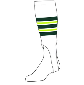 TCK Baseball Stirrups Large (300F, 7in) White, Dark Green, NEON Green - Picture 1 of 1