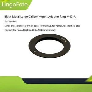 Large Caliber Mount Adapter Ring for M42 Lens to AI for Nikon F Mount Camera - Picture 1 of 7
