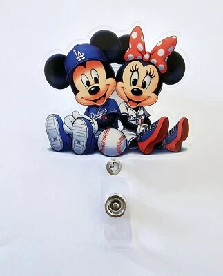 CARRETE INSIGNIA IDENTIFICACIÓN MICKEY AND MINNIE DODGERS (TOTALMENTE NUEVO) Foto 1 de 3