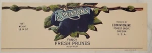 Label Minton's Fresh Prunes Forest Grove Oregon - Picture 1 of 1