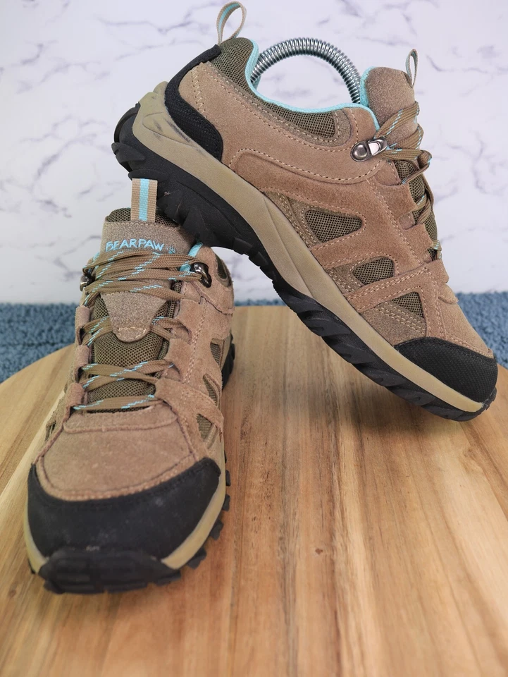 Zapato BearPaw Edgewood Low Hiker G50 marrón/negro/verde azulado 2755M para mujer ¡talla 7,5 de EE. UU.! Foto 1 de 4