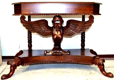 Неоклассическая библиотечная консоль игровой стол резной антикварный диван для прихожей из красного дерева  - Изображение 1 из 4