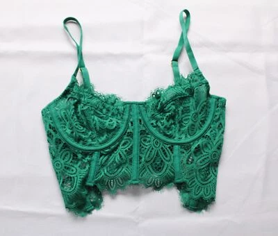 Bustier de encaje Anthropologie para mujer The Giselle MP7 verde Kelly talla XS NUEVO CON ETIQUETAS Foto 1 de 3