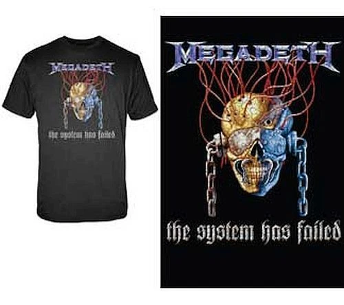 Megadeth The System Failed T-Shirt Officially Licensed Heavy Metal Rock S L 2XL - Image 1 of 1