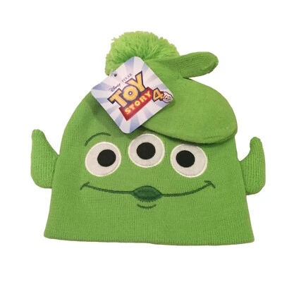 Disney Pixar Toy Story 4 Alien Toddler Green Knit Hat & Mitten Set - Image 1 of 3