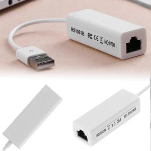 USB 2.0 to RJ45 LAN Ethernet 10/100Mbps Network Adapter WIN7 for Computer - Afbeelding 1 van 7