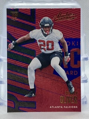 2018 Panini Absolute Rookie Spectrum Blue Isaiah Oliver #146 RC Falcons - Image 1 of 2