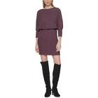 Jessica Howard Womens Purple Blouson Mini Dolman Sweaterdress 10 BHFO 0823