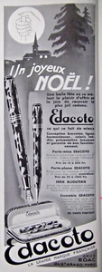 PUBLICITÉ DE PRESSE 1935 PORTE-PLUME ET PORTE-MINE EDACOTO - ADVERTISING - Foto 1 di 1
