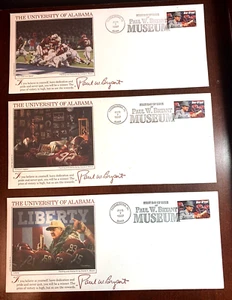 (3) Univ. of Alabama Paul Bear Bryant Museum 1st Day of Issue 1997 Stamp/Env's. - Bild 1 von 17