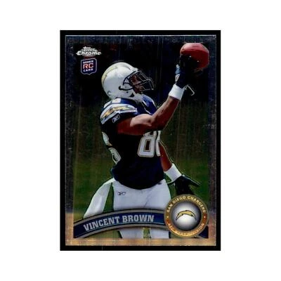 2011 Topps Chrome Vincent Brown RC Football Cards #42 - Image 1 of 3
