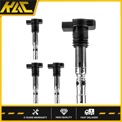Paquete de 4 bobinas de encendido para Audi A4 Quattro Volkswagen Golf Beetle 1,8 L 2000-2006 Foto 1 de 4
