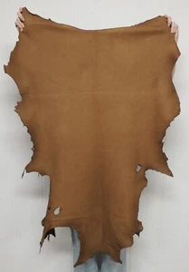 SADDLE DEERSKIN Leather Hide for Native Craft Buckskin Clothing Fringe Bag Pelt - Picture 1 of 2