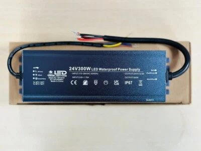 300W 24V WATERPROOF IP67 LED LIGHTS TRANSFORMER POWER SUPPLY ADAPTOR FOR LED - Image 1 of 4