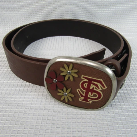 NCAA Florida Seminoles Females Belt Brown Leather Size L/XL 38/44 New Cover