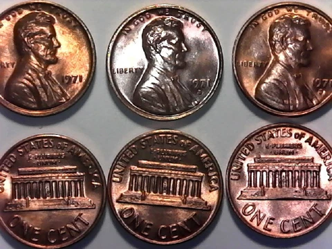 1971 PDS Lincoln Memorial Penny UNCIRCULATED GEMS 3 coins Cover