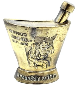 Vintage Messing William Proctor Jr RX Secundum Artem Mörser und Stößel Buchstütze - Bild 1 von 6