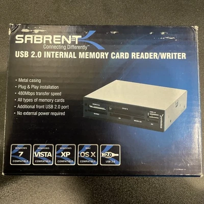 Sabrent Internal Multi Card Reader/Writer M2 XD SD/MMC MICRO SD CF/MD MS USB2.0 - Image 1 of 4