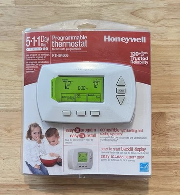 Honeywell RTH6400D 5-1-1 Day Programmable Thermostat - NEW OPEN BOX - Image 1 of 4