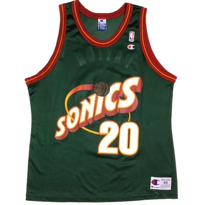 CAMISETA VINTAGE CAMPEONA NBA SEATTLE SUPERSONICS PAYTON #20 AÑOS 90 TALLA 48 Foto 1 de 4