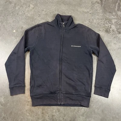 Chaqueta Burberry Para Hombre Azul Mediana Cremallera Completa Desvanecimiento del Sol Envejecida Usada Foto 1 de 4