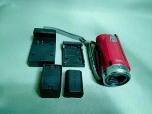 JVC Everio GZ-E225-R Full HD Camcorder 40x Optical Zoom Konica Lens + Battery - Picture 1 of 12
