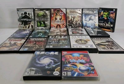 Lote de videojuegos PC Portal 2 Fable Spore Peggle Godfather Nancy Drew D&D Etc Foto 1 de 4
