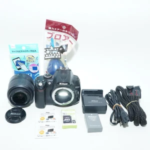 Nikon D5000 Black 12.3 MP Digital SLR Camera Lens Kit Used From Japan Nikon - Picture 1 of 11