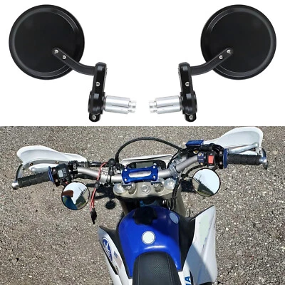 CNC Motorcycle Black 7/8" Bar End Mirrors Rearview For Suzuki DRZ-400 DRZ400 USA Foto 1 de 4