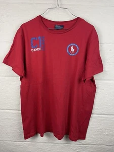 Polo Ralph Lauren Tee T Shirt Mens XL Custom Fit Red C1 Canoe Class Crew Neck - Picture 1 of 10